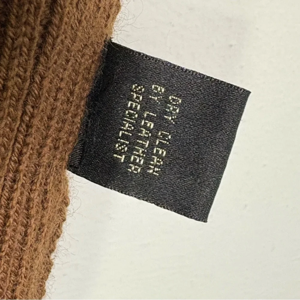 Vintage Wool Blend Suede Leather Patchwork Zip Cardigan Jacket Sweater Boho 70s - Picture 15 of 16